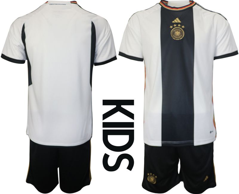 Youth 2022 World Cup National Team Germany home white blank Soccer Jersey
